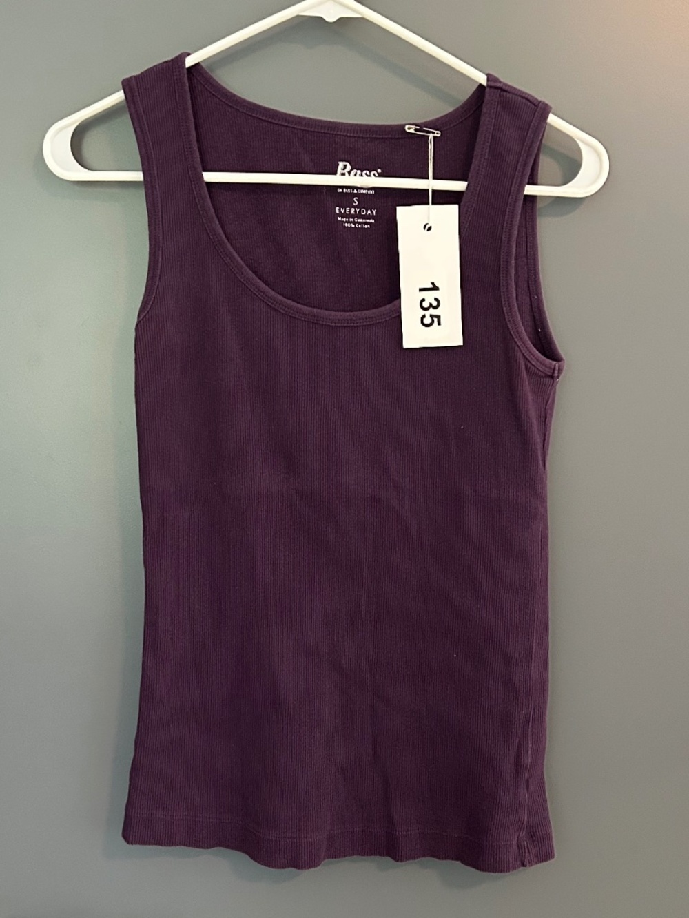 135 GH Bass 100% Cotton Purple Tank Top